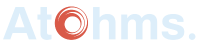 Logotipo Atohms ebikes negativo